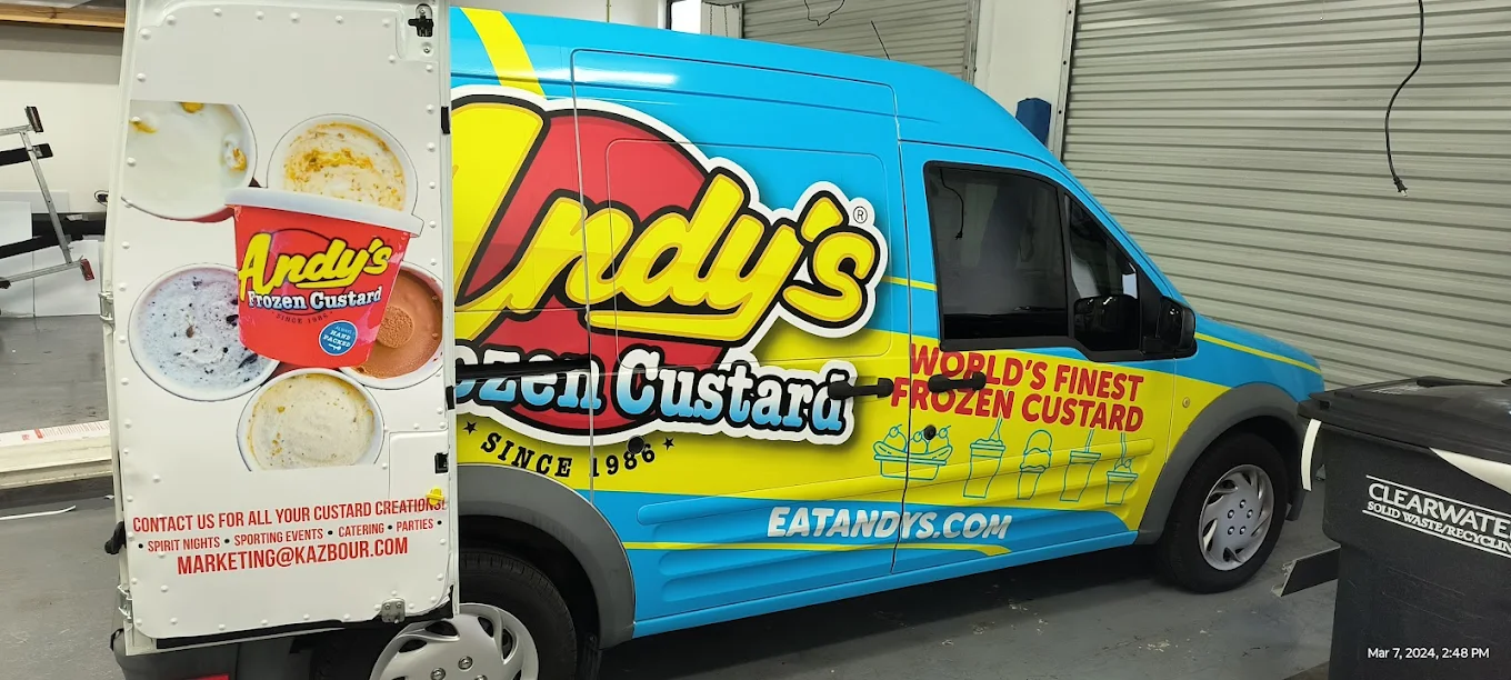 Andy's Ice Cream Fleet Wrap and Graphic — Fly Visuals New Port Richey FL