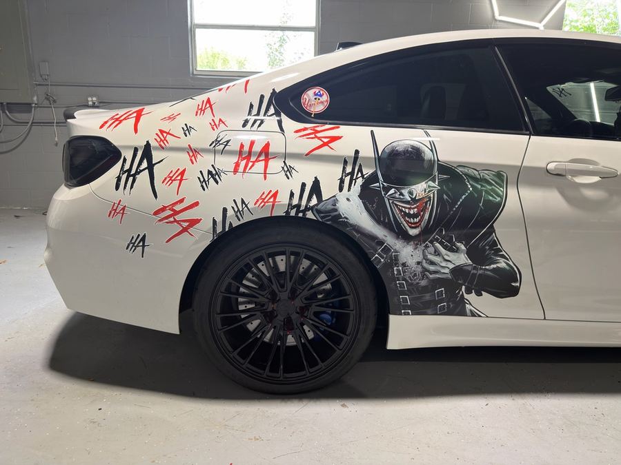 BMW M4 Batman Joker Decals — Fly Visuals New Port Richey FL