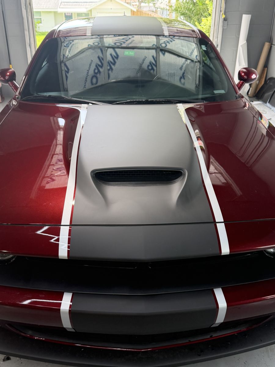 Dodge Challenger Racing Stripe Wrap — Fly Visuals New Port Richey FL