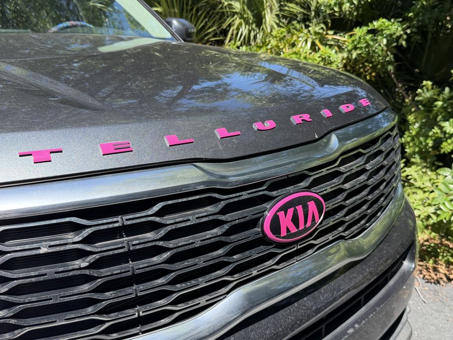 Kia Telluride Pink Emblem Overlays — Fly Visuals FL
