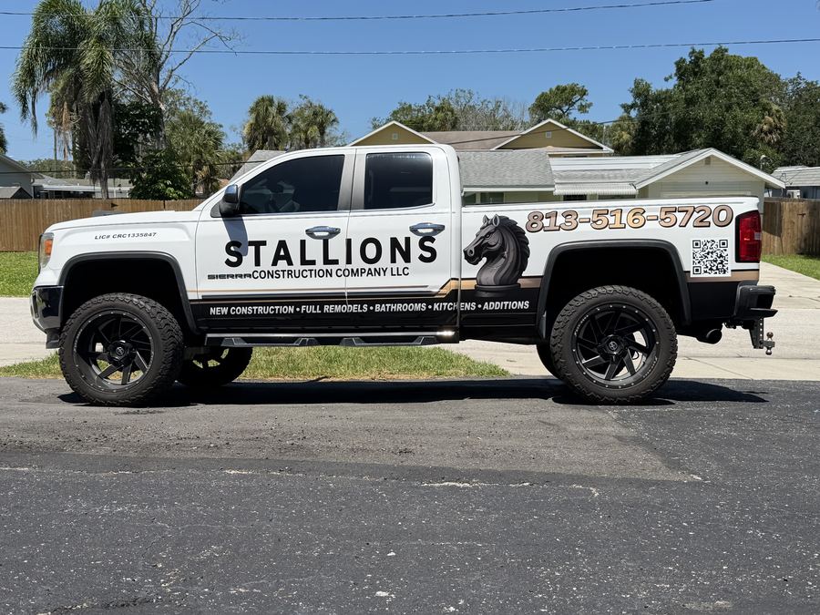 Stallions Construction Company Truck Wrap — Fly Visuals FL