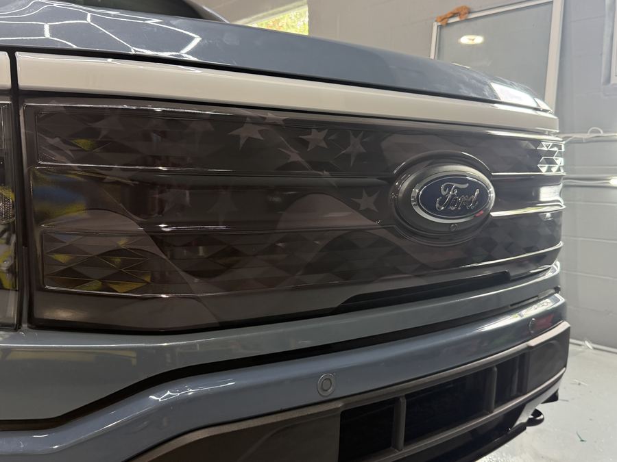 Ford Truck Chrome Delete with Carbon Fiber Wrap — Fly Visuals FL